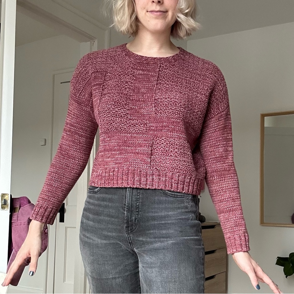 Maroon Cropped Sweater